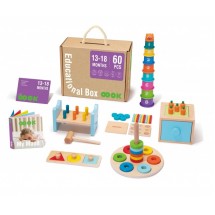 Edukacinis medinis Montessori rinkinys 6in1